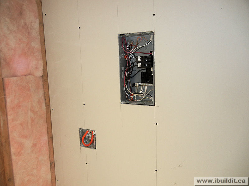 drywall installation in new workshop
